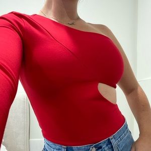 Revolve Red Body Suit